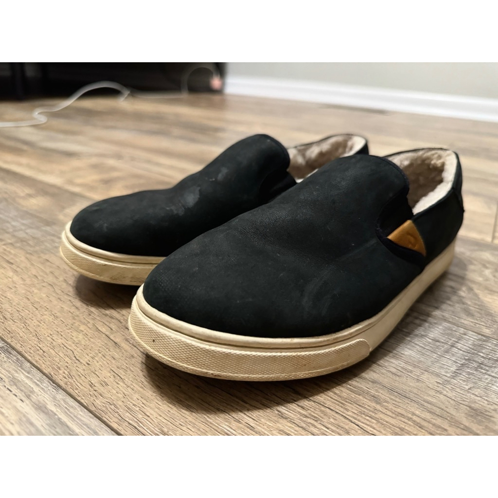 Olukai Pehuea Heu Women’s Shoes Waterproof Nubuck Leather Fuzzy $129.95 Size 6 - Picture 3 of 8